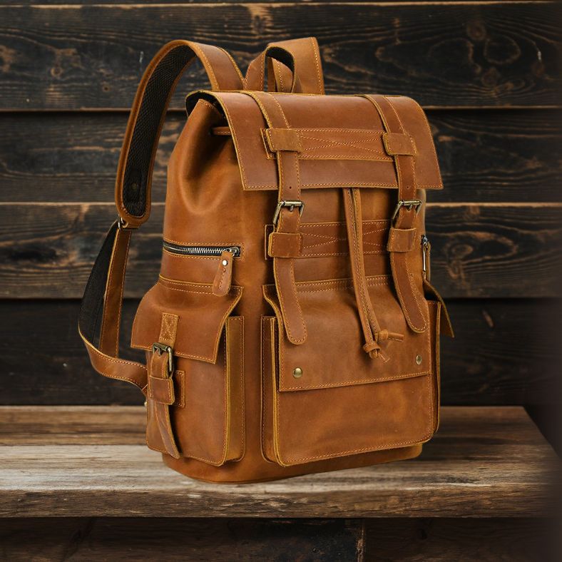 Leandro Men's Leather Backpack | Stylish, Durable & Versatile Homme8 