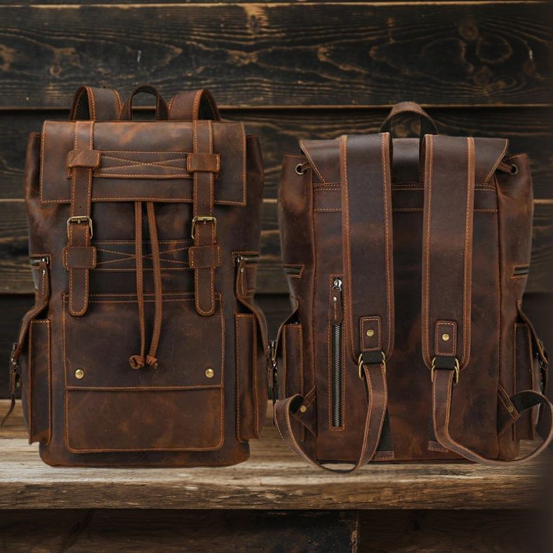 Leandro Men's Leather Backpack | Stylish, Durable & Versatile Homme8 
