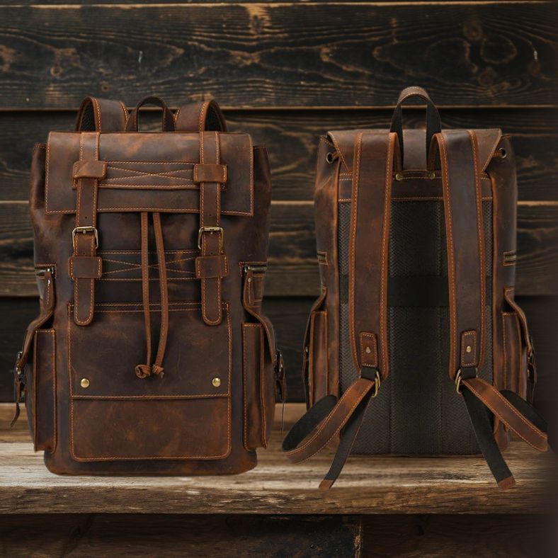 Leandro Men's Leather Backpack | Stylish, Durable & Versatile Homme8 