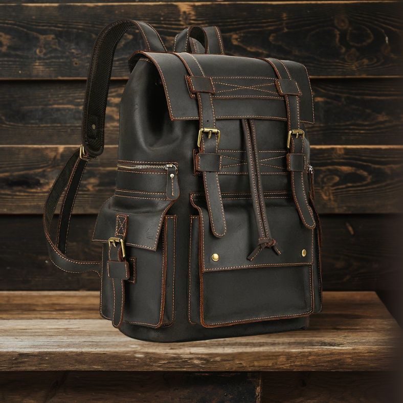 Leandro Men's Leather Backpack | Stylish, Durable & Versatile Homme8 