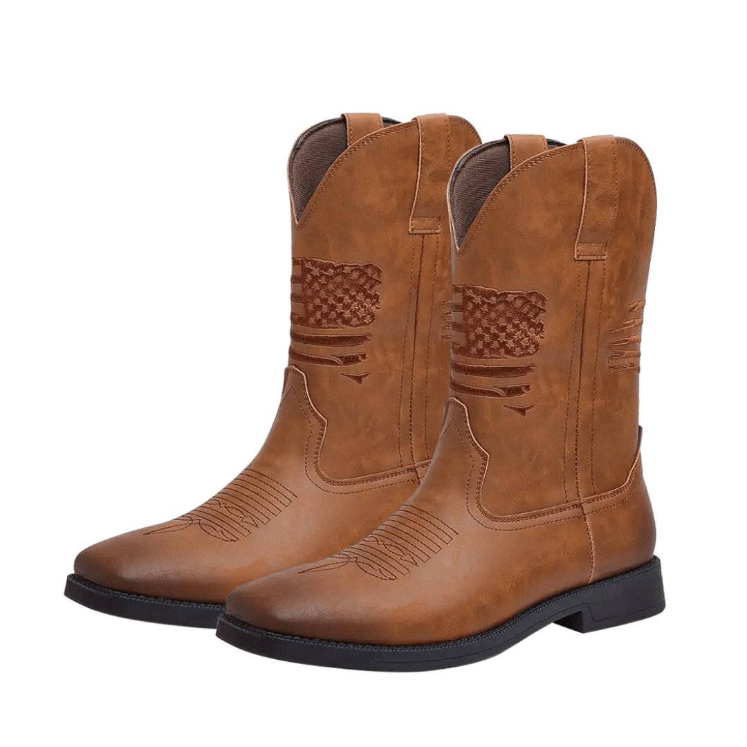 Leo Western Style Stitched Boots - Premium Comfort & Durability Homme8 