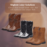 Leo Western Style Stitched Boots - Premium Comfort & Durability