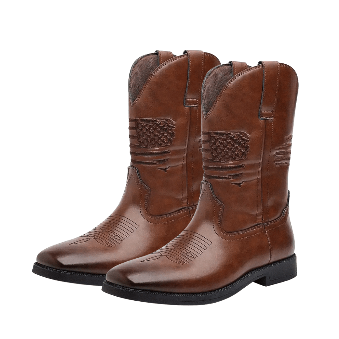 Leo Western Style Stitched Boots - Premium Comfort & Durability Homme8 