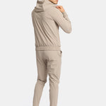Light Beige Hooded Tech Suit - Stylish Comfort & Versatility Homme8 Trainingspak