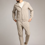 Light Beige Hooded Tech Suit - Stylish Comfort & Versatility Homme8 Trainingspak