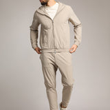 Light Beige Hooded Tech Suit - Stylish Comfort & Versatility Homme8 Trainingspak
