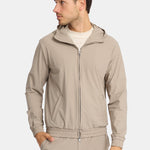 Light Beige Hooded Tech Suit - Stylish Comfort & Versatility Homme8 Trainingspak