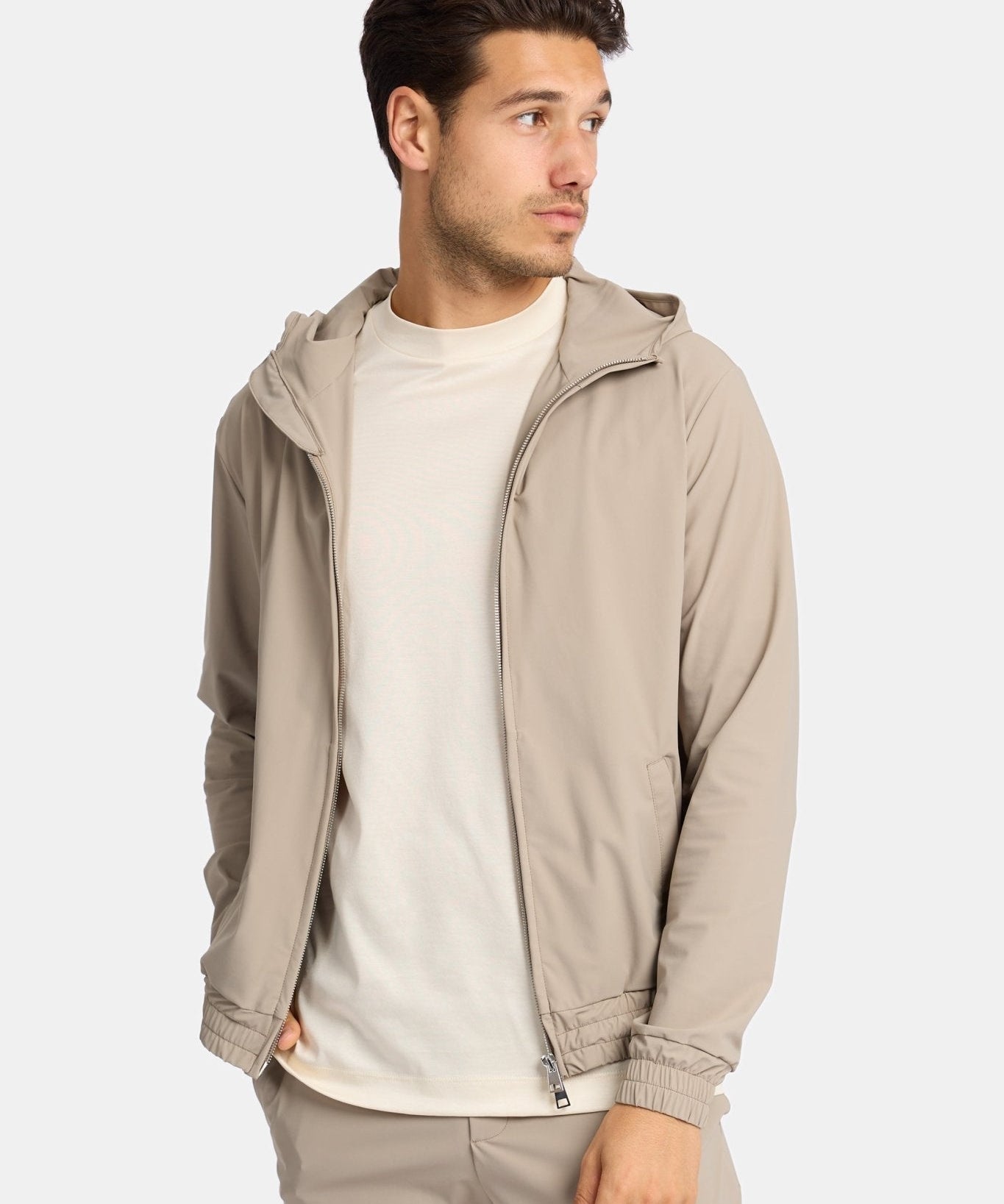 Light Beige Hooded Tech Vest - Stylish, Versatile & Functional Homme8 Trainingspak