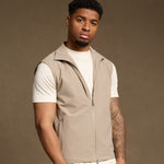 Light Beige Tech Gilet - Stylish, Versatile & Functional Outerwear Homme8 Gilet