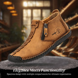 Logan Classic Men's Leather Ankle Shoes - Timeless Style & Comfort