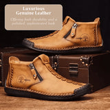 Logan Classic Men's Leather Ankle Shoes - Timeless Style & Comfort