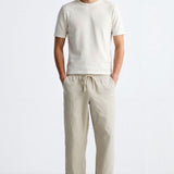 Luxury Breathable Linen Drawstring Pants for Effortless Elegance Homme8 