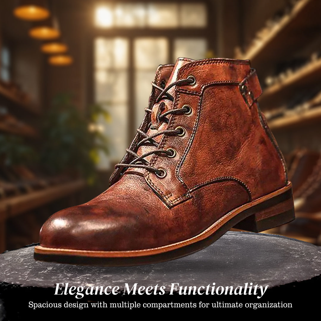 Mark Classic Retro Leather Boots for Men - Timeless Style & Comfort Homme8 