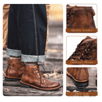 Mark Classic Retro Leather Boots for Men - Timeless Style & Comfort Homme8 