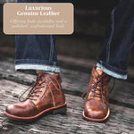 Mark Classic Retro Leather Boots for Men - Timeless Style & Comfort Homme8 