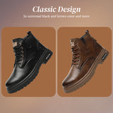 Men's Walter Cool Lace-Up Boots with Side Zip - Stylish & Durable