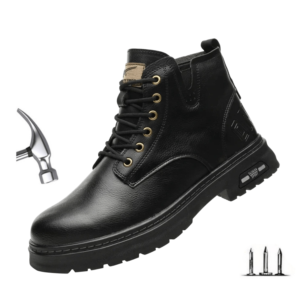 Men's Walter Cool Lace-Up Boots with Side Zip - Stylish & Durable Homme8 