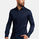 Midnight Blue Formal Shirt - Elegant, Versatile & Comfortable Homme8 Overhemden