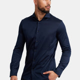 Midnight Blue Formal Shirt - Elegant, Versatile & Comfortable Homme8 Overhemden