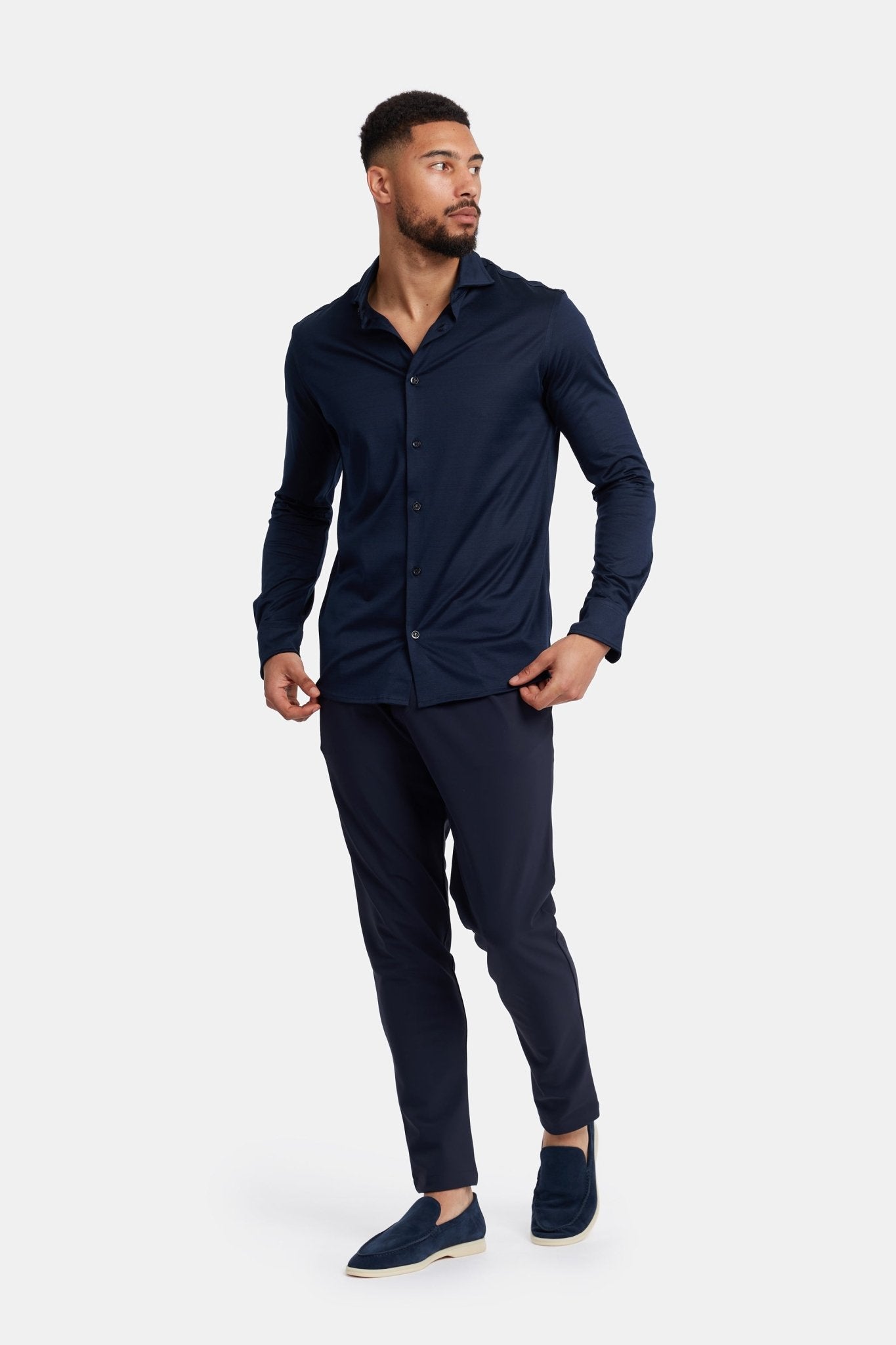 Midnight Blue Formal Shirt - Elegant, Versatile & Comfortable Homme8 Overhemden