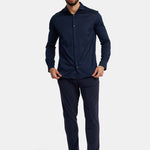 Midnight Blue Formal Shirt - Elegant, Versatile & Comfortable Homme8 Overhemden