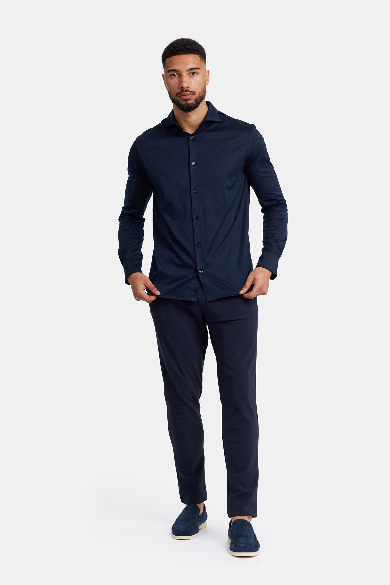 Midnight Blue Formal Shirt - Elegant, Versatile & Comfortable Homme8 Overhemden