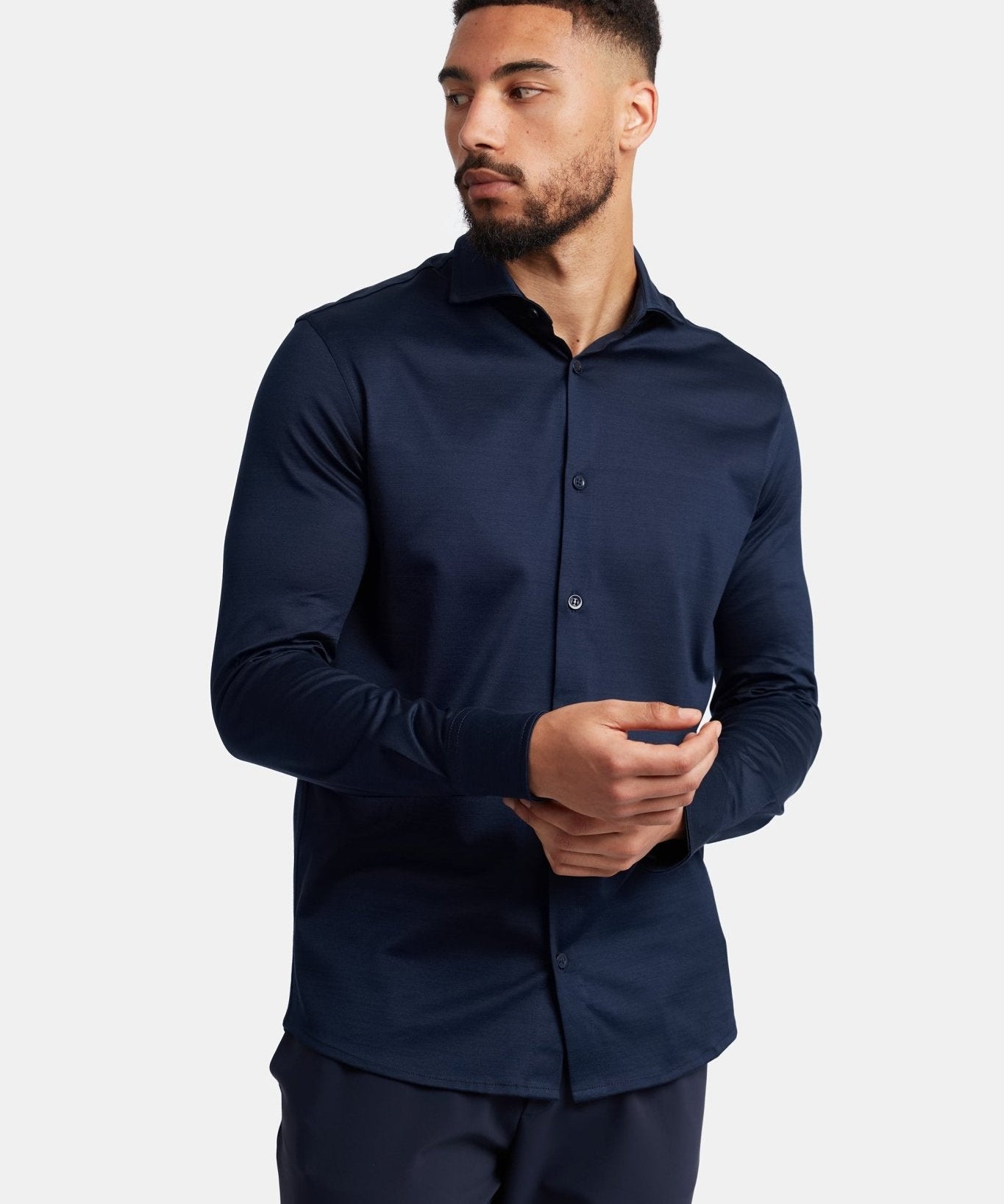 Midnight Blue Formal Shirt - Elegant, Versatile & Comfortable Homme8 Overhemden