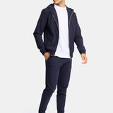 Midnight Blue Hooded Tech Suit - Stylish Comfort & Performance Homme8 Trainingspak