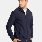 Midnight Blue Hooded Tech Suit - Stylish Comfort & Performance Homme8 Trainingspak