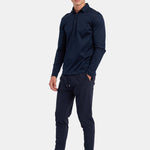 Midnight Blue Long Sleeve Polo Shirt - Stylish Comfort & Versatility Homme8 Polo's
