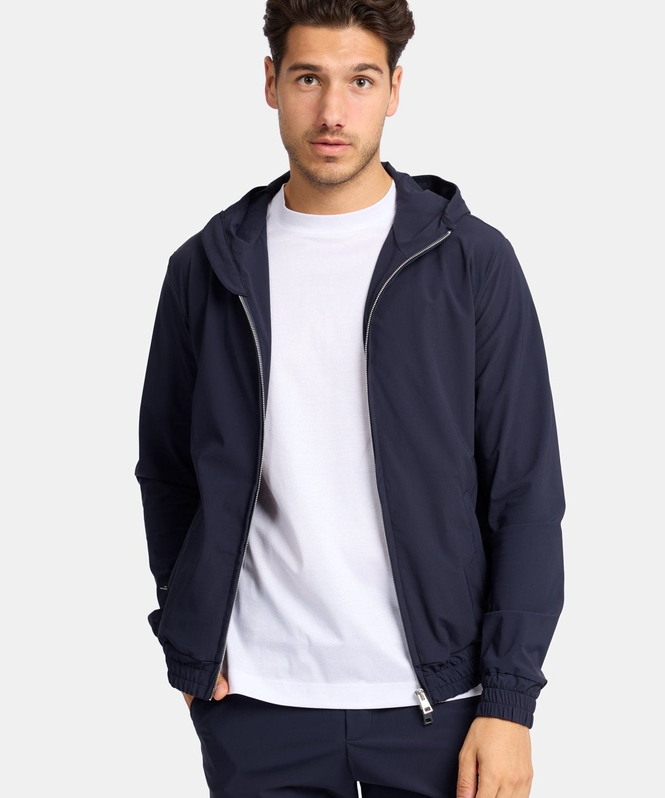Midnight Blue Tech Vest with Hood - Stylish & Functional Gear Homme8 Trainingspak
