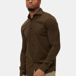 Mocha Brown Formal Shirt - Elegant Fit for Every Occasion Homme8 Overhemden