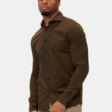 Mocha Brown Formal Shirt - Elegant Fit for Every Occasion Homme8 Overhemden