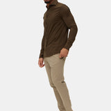 Mocha Brown Formal Shirt - Elegant Fit for Every Occasion Homme8 Overhemden