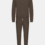 Mocha Brown Hooded Tech Suit - Stylish Comfort & Performance Homme8 Trainingspak
