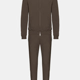 Mocha Brown Hooded Tech Suit - Stylish Comfort & Performance Homme8 Trainingspak