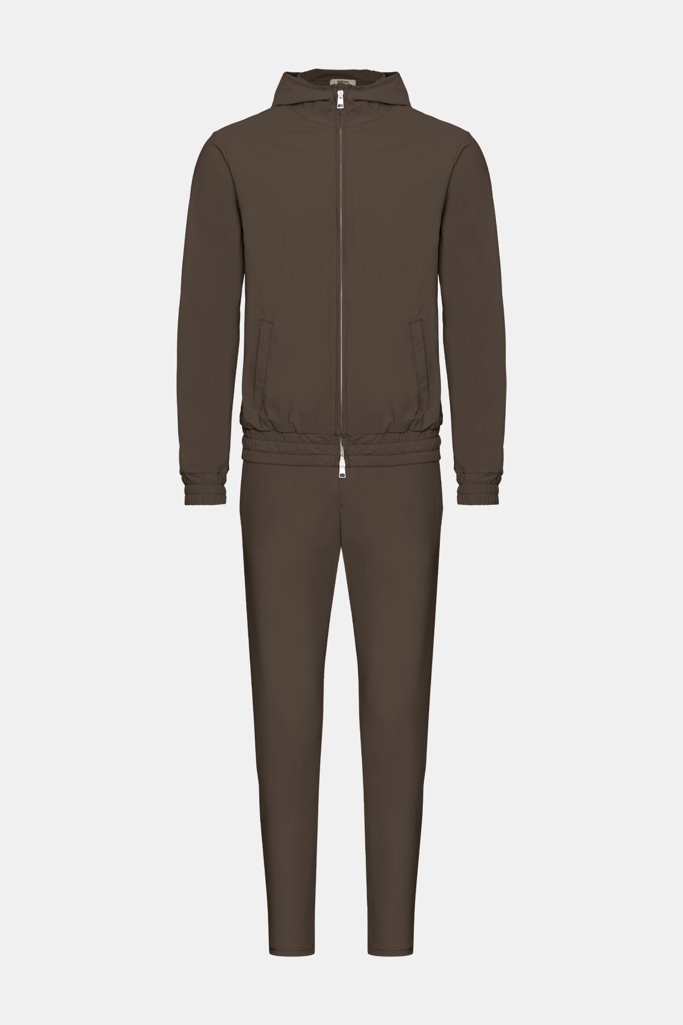 Mocha Brown Hooded Tech Suit - Stylish Comfort & Performance Homme8 Trainingspak