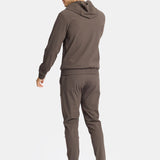 Mocha Brown Hooded Tech Vest - Stylish & Functional Layering Homme8 Trainingspak