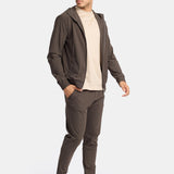 Mocha Brown Hooded Tech Vest - Stylish & Functional Layering Homme8 Trainingspak