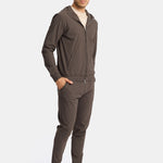 Mocha Brown Hooded Tech Vest - Stylish & Functional Layering Homme8 Trainingspak