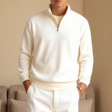 Old Money Casual Quarter Zip Hoodie - Timeless Style & Comfort Homme8 