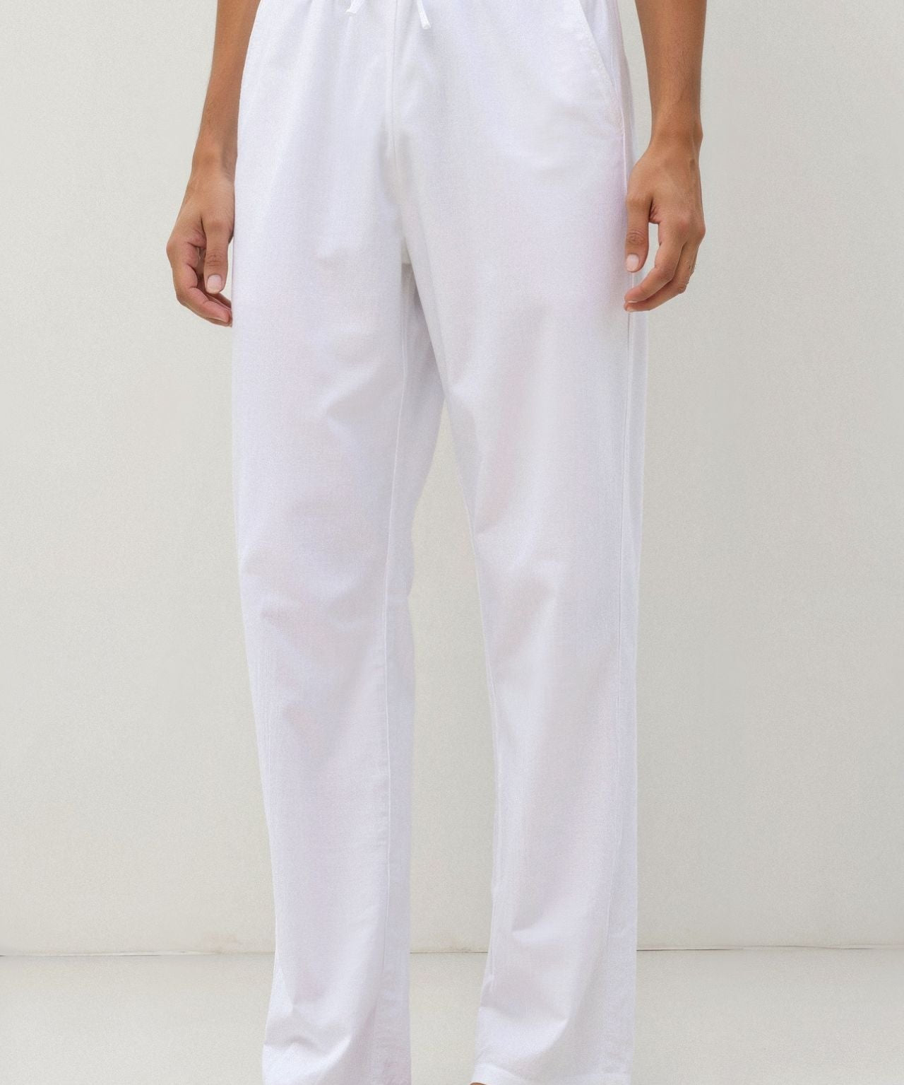 Old Money Cotton-Linen Drawstring Pants: Classic Comfort & Style Homme8 