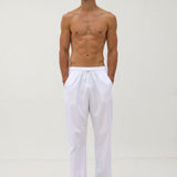 Old Money Cotton-Linen Drawstring Pants: Classic Comfort & Style Homme8 