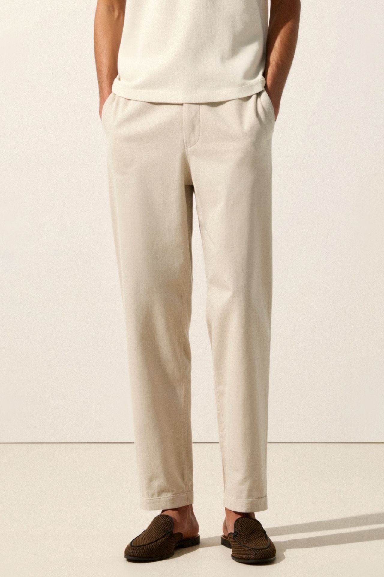 Old Money Regular Fit Linen Pants - Effortless Style & Comfort Homme8 