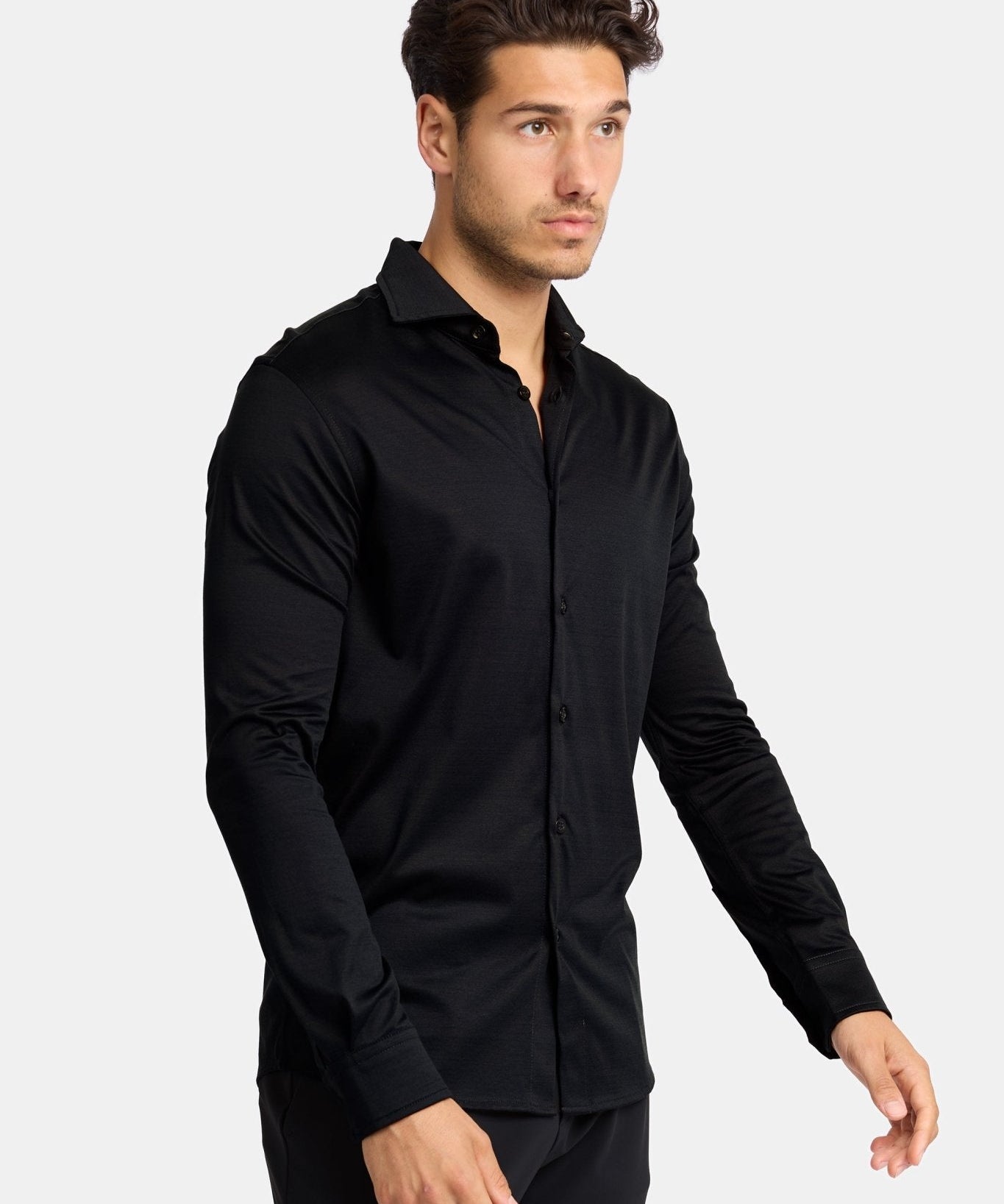 Onyx Black Formal Shirt - Elegant Fit for Every Occasion Homme8 Overhemden