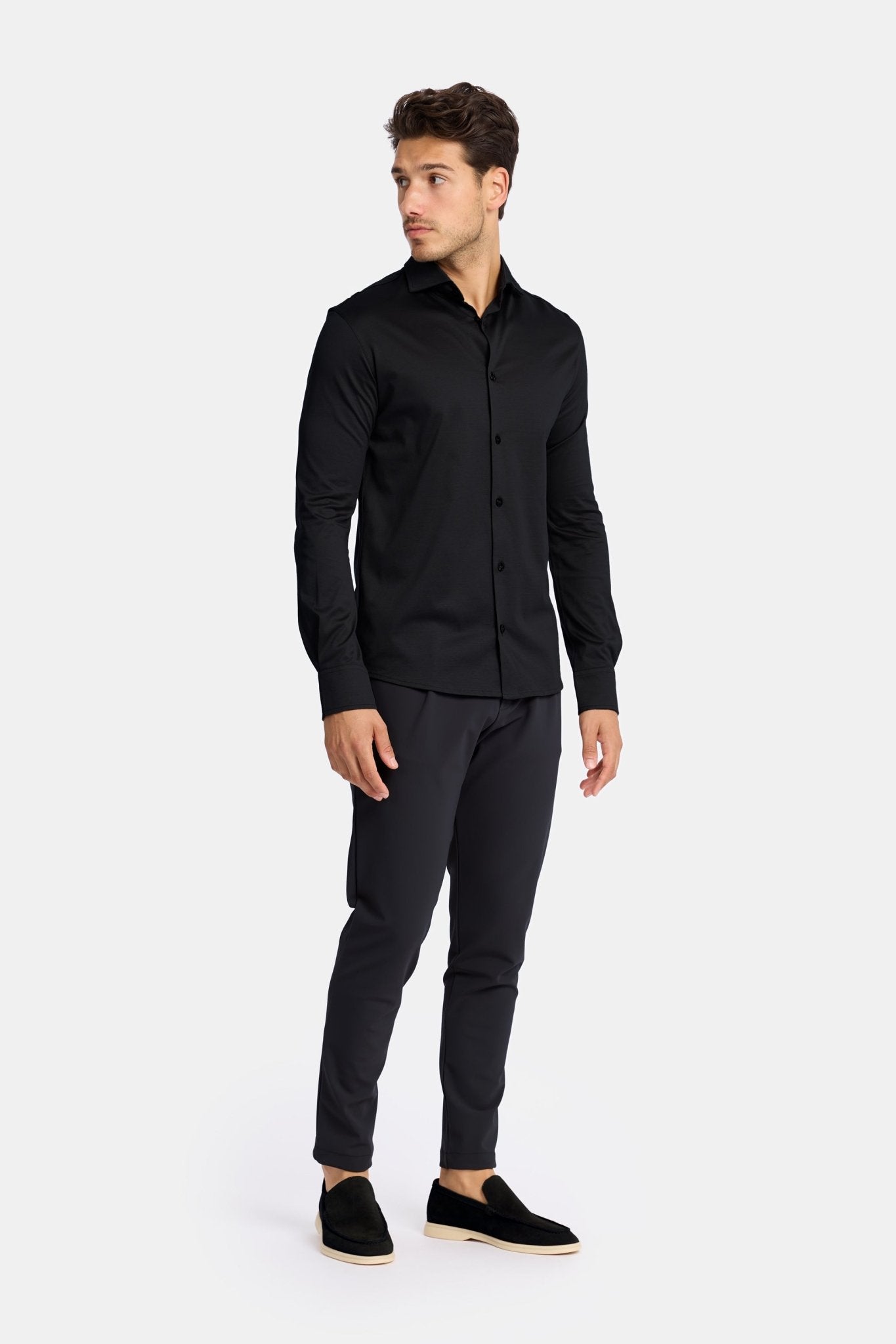 Onyx Black Formal Shirt - Elegant Fit for Every Occasion Homme8 Overhemden