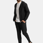Onyx Black Hooded Tech Suit - Ultimate Comfort & Style Homme8 Trainingspak