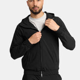 Onyx Black Hooded Tech Suit - Ultimate Comfort & Style Homme8 Trainingspak