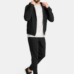 Onyx Black Hooded Tech Suit - Ultimate Comfort & Style Homme8 Trainingspak