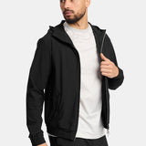 Onyx Black Hooded Tech Suit - Ultimate Comfort & Style Homme8 Trainingspak